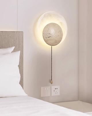 Genesis Travertine Wall Lamp-Neutral Decor