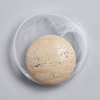 Genesis Travertine Wall Lamp-Neutral Decor