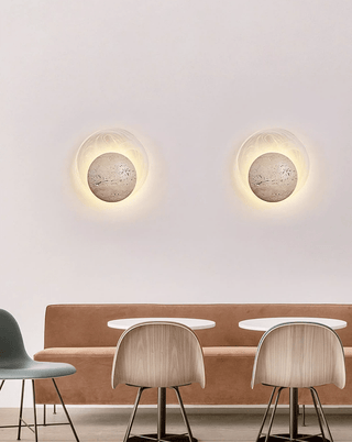 Genesis Travertine Wall Lamp-Neutral Decor