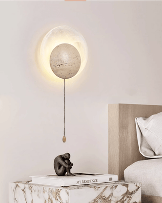 Genesis Travertine Wall Lamp-Neutral Decor