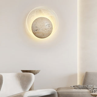 Genesis Travertine Wall Lamp-Neutral Decor