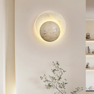 Genesis Travertine Wall Lamp-Neutral Decor