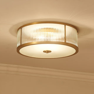 Avvynila Lampe de Plafond Laiton Verre Minimaliste Moderne-Luire