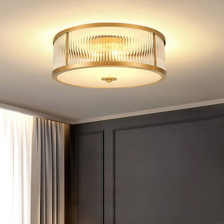 Veleriella Plafonnier en Laiton Et Verre