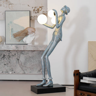 Evlirir Lampadaire en Métal Artisanal Bronze