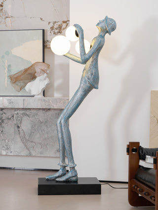 Evlirir Lampadaire en Métal Artisanal Bronze