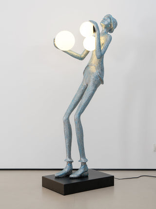 Evlirir Lampadaire en Métal Artisanal Bronze