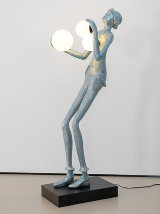 Gentleman Sculpture Floor Lamp-Neutral Decor