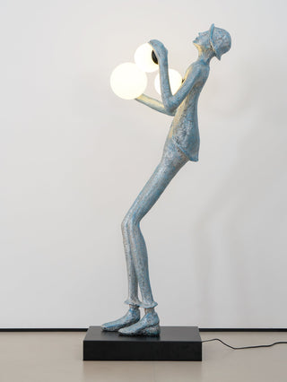 Gentleman Sculpture Floor Lamp-Neutral Decor