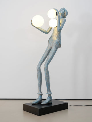 Gentleman Sculpture Floor Lamp-Neutral Decor