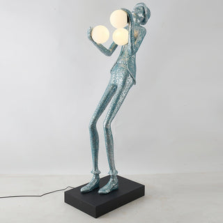 Evlirir Lampadaire en Métal Artisanal Bronze