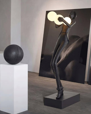 Gentleman Sculpture Floor Lamp-Neutral Decor