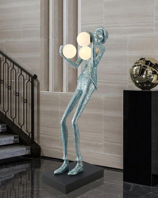 Evlirir Lampadaire en Métal Artisanal Bronze