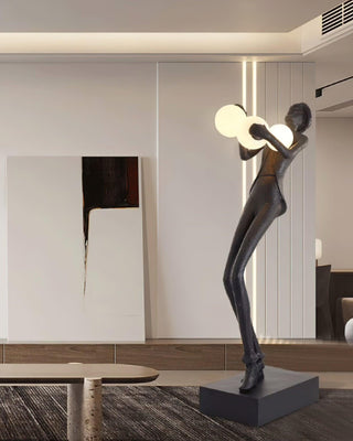Evlirir Lampadaire en Métal Artisanal Bronze