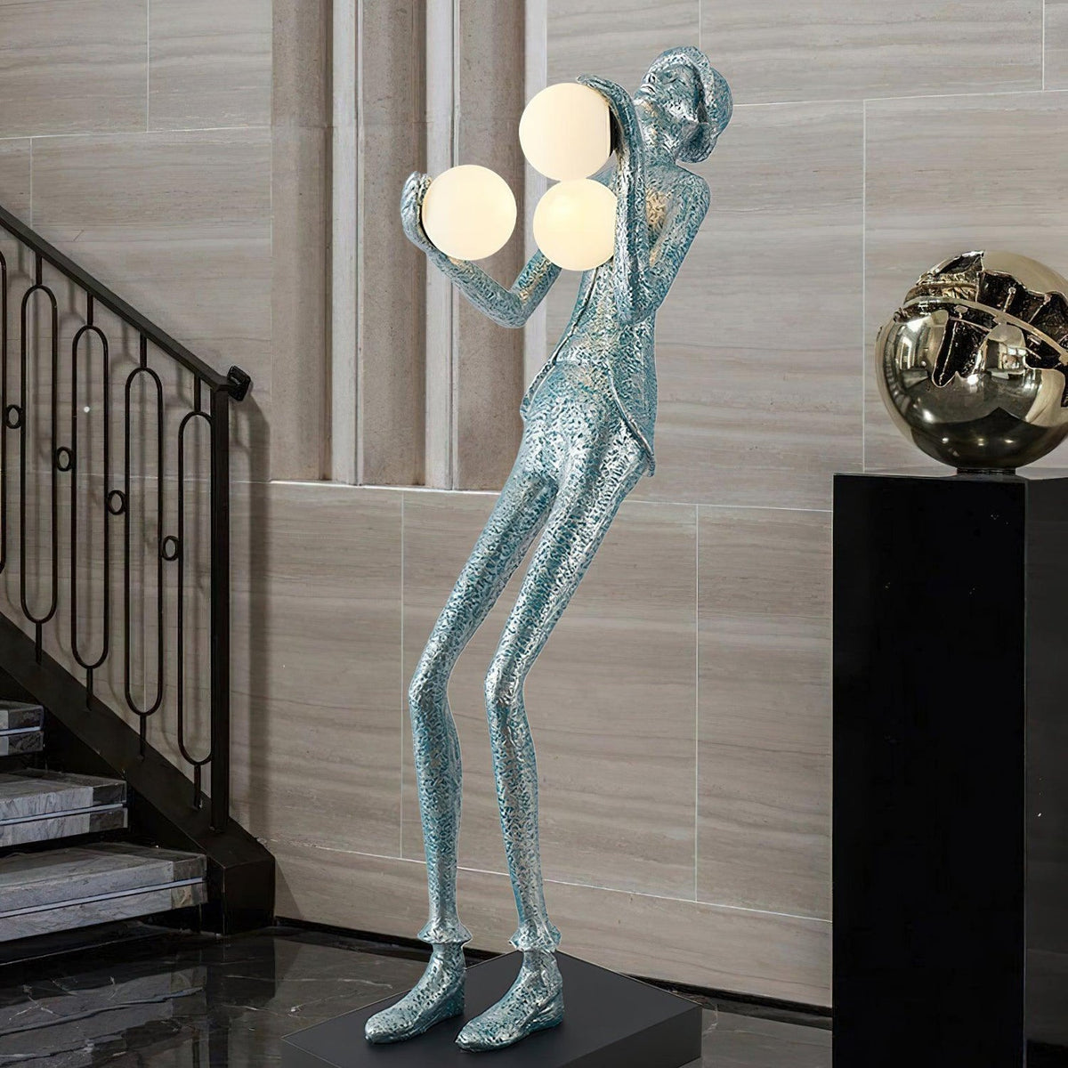 Evlirir Lampadaire en Métal Artisanal Bronze