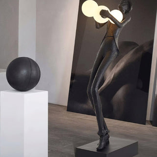 Evlirir Lampadaire en Métal Artisanal Bronze
