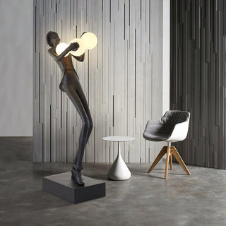 Evlirir Lampadaire en Métal Artisanal Bronze