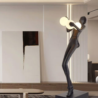 Evlirir Lampadaire en Métal Artisanal Bronze