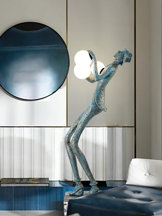 Evlirir Lampadaire en Métal Artisanal Bronze