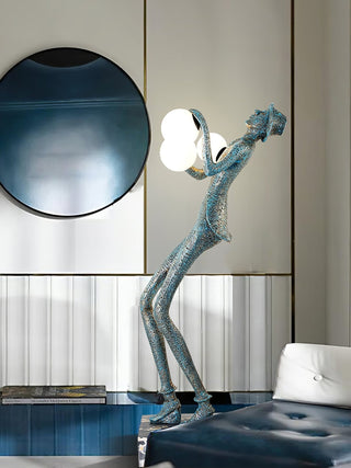 Gentleman Sculpture Floor Lamp-Neutral Decor
