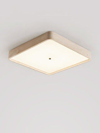 Geo Travertine Square Ceiling Light-Neutral Decor