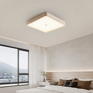 Geo Travertine Square Ceiling Light-Neutral Decor