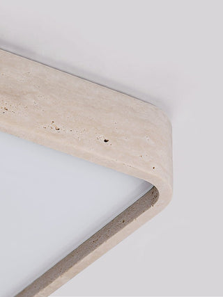 Geo Travertine Square Ceiling Light-Neutral Decor