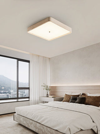 Geo Travertine Square Ceiling Light-Neutral Decor