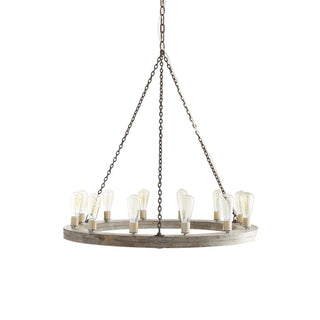 Armirila Lustre Bois Industriel Vintage