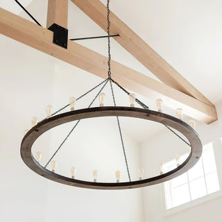 Armirila Lustre Bois Industriel Vintage