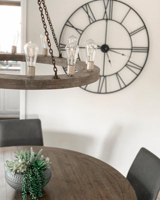 Armirila Lustre Bois Industriel Vintage