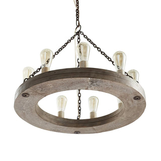 Armirila Lustre Bois Industriel Vintage