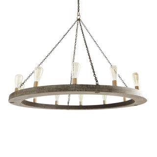 Armirila Lustre Bois Industriel Vintage