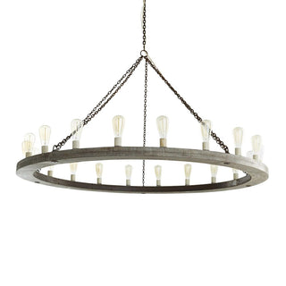 Armirila Lustre Bois Industriel Vintage
