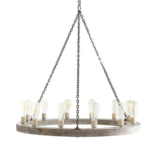 Armirila Lustre Bois Industriel Vintage