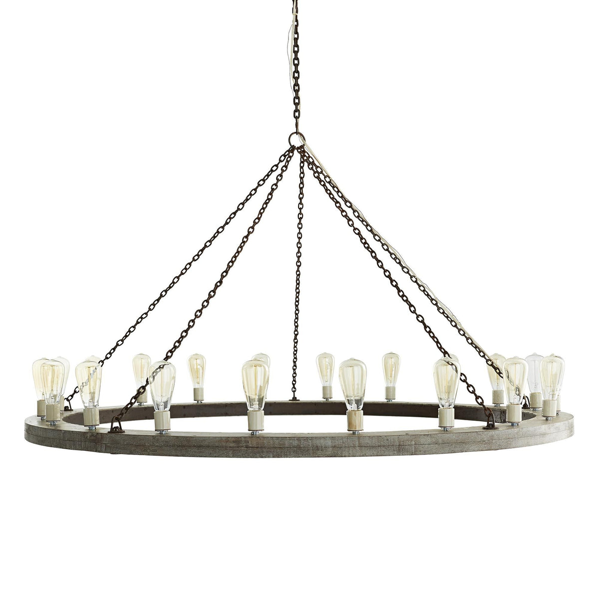 Armirila Lustre Bois Industriel Vintage