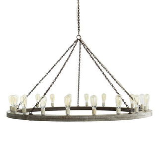 Armirila Lustre Bois Industriel Vintage