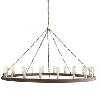 Armirila Lustre Bois Industriel Vintage