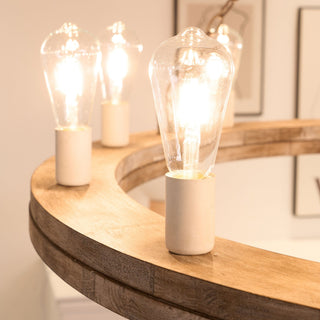 Armirila Lustre Bois Industriel Vintage