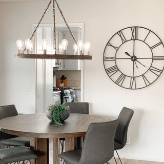 Armirila Lustre Bois Industriel Vintage