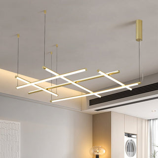Geometric Linear Grid Pendant Lamp-Neutral Decor