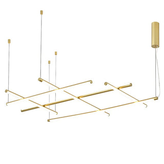 Geometric Linear Grid Pendant Lamp-Neutral Decor