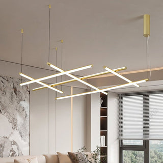 Geometric Linear Grid Pendant Lamp-Neutral Decor