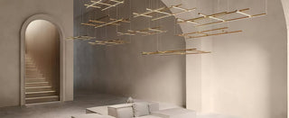 Geometric Linear Grid Pendant Lamp-Neutral Decor