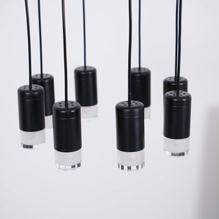 Lustra Suspension Géométrique en Fil Noir LED