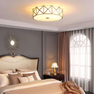 Coloreth Lampe de Plafond Géométrique en Laiton et Verre