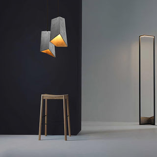 Geo Lampe Suspendue Industrielle en Ciment