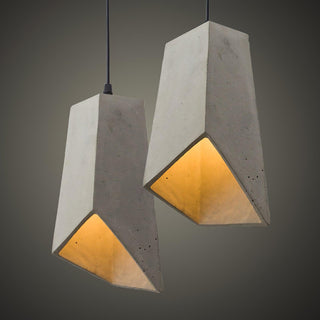 Geo Lampe Suspendue Industrielle en Ciment