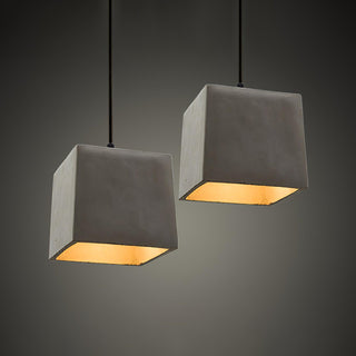 Geo Lampe Suspendue Industrielle en Ciment