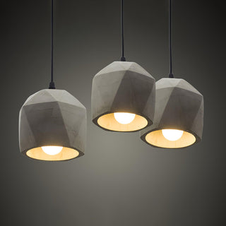 Geo Lampe Suspendue Industrielle en Ciment